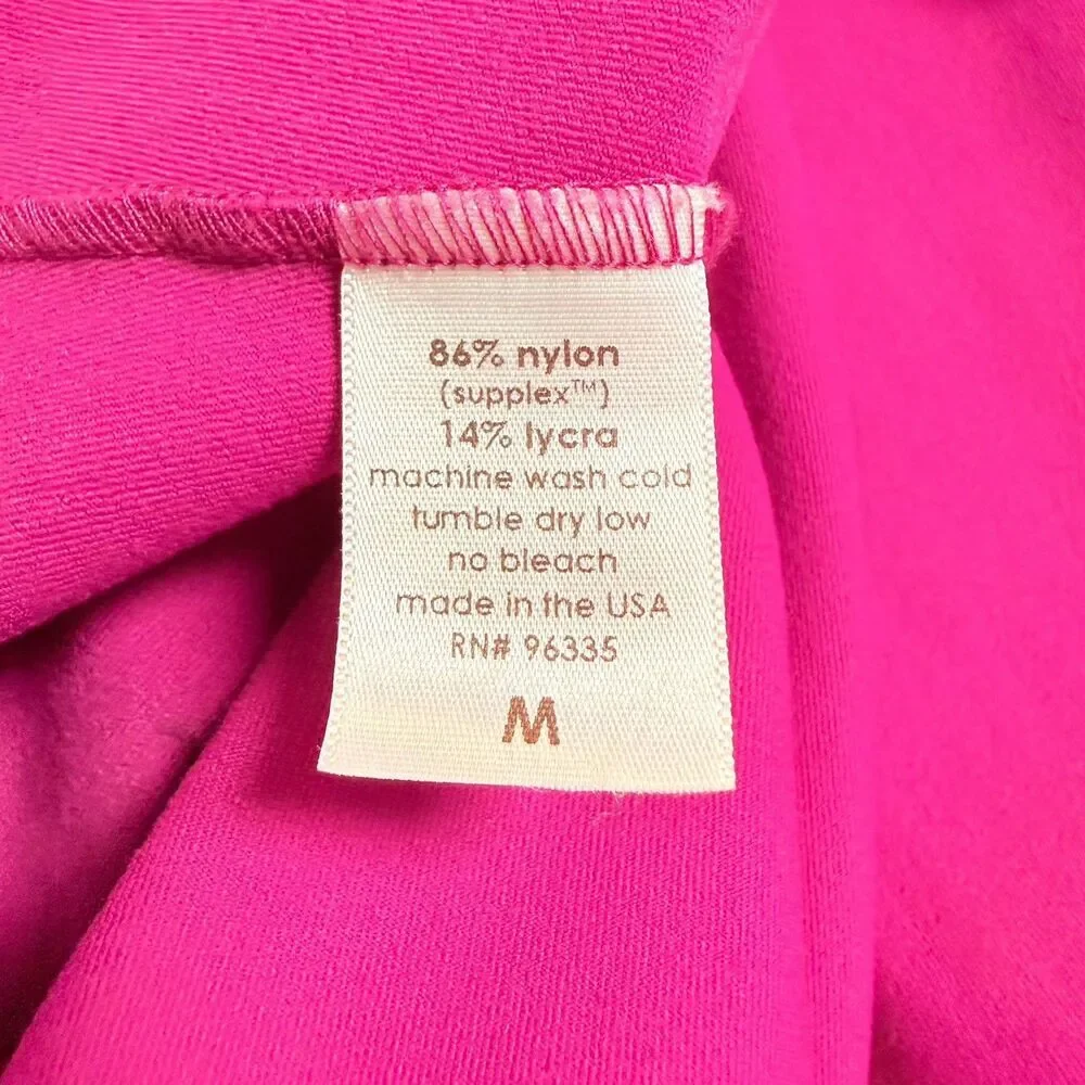Susana Monaco Crew Neck Tank Dress Hot Pink Pleated M MSRP $155 - Picture 7 of 7